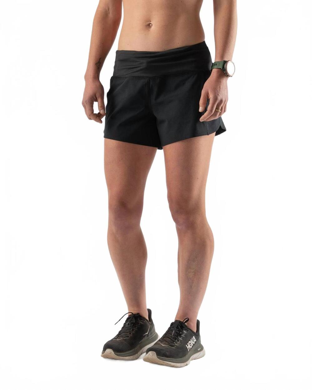 NEW RABBIT women's summit chasers running shorts in black